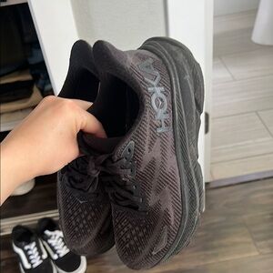 Hoka Black Athletic Shoes with Cushioned Midsole